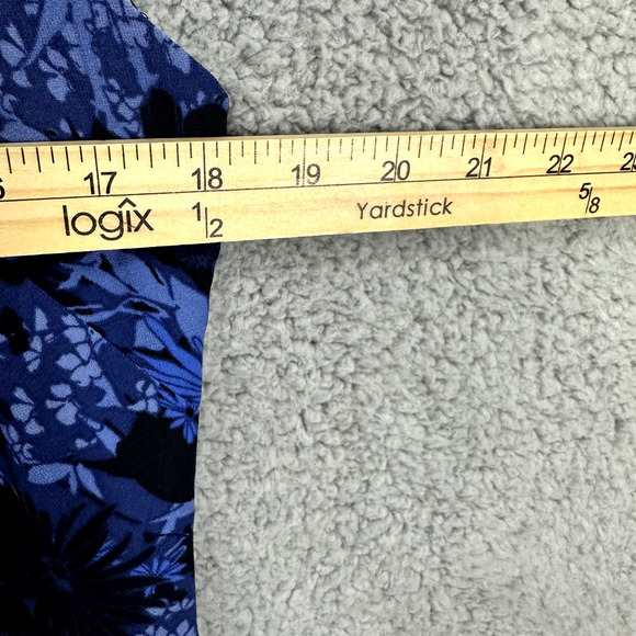 Banana Republic Sheath Dress Womens 8 Blue Floral Sleeveless V Neck Resort Boho - Picture 4 of 7